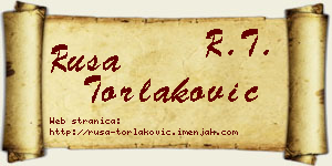 Rusa Torlaković vizit kartica